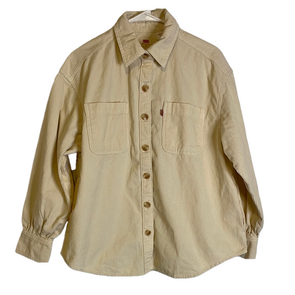Levi's Jackets & Blazers - LEVI’S Corduroy Button Down Shirt Jacket, Women’s M, Cream